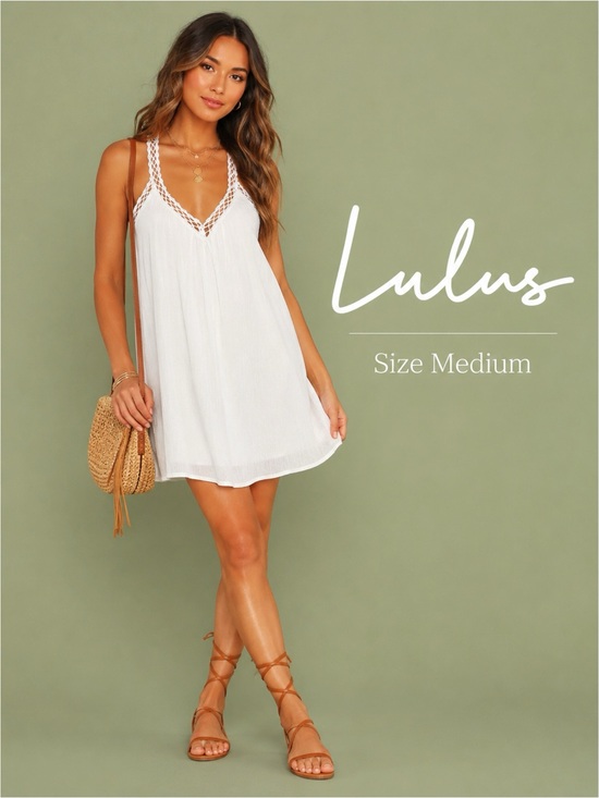Lulus Dresses & Skirts - LULUS White Crochet Gauze Mini Dress Size Medium New!